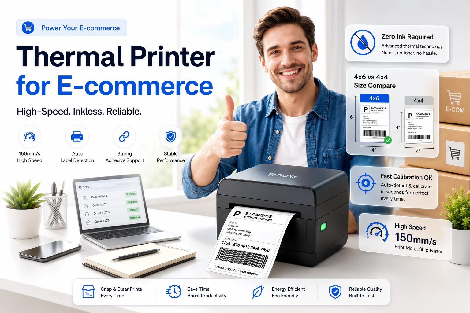 Best Thermal Printers for E-commerce Sellers: 4x6 vs 4x4 Labels Guide